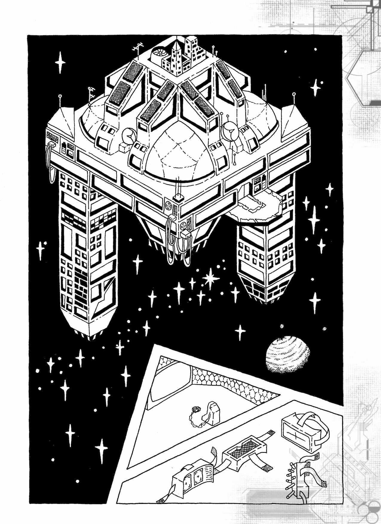 Bangsian Starbase - Hard drive collection artificial planet for WeirdspaceRPG